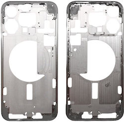 Μεσαίο Πλαίσιο Apple Iphone 15 Pro Titanium Λευκό Oem N66311