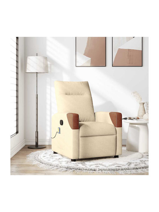 Relax Armchair Massage with Footstool Cream 50x...