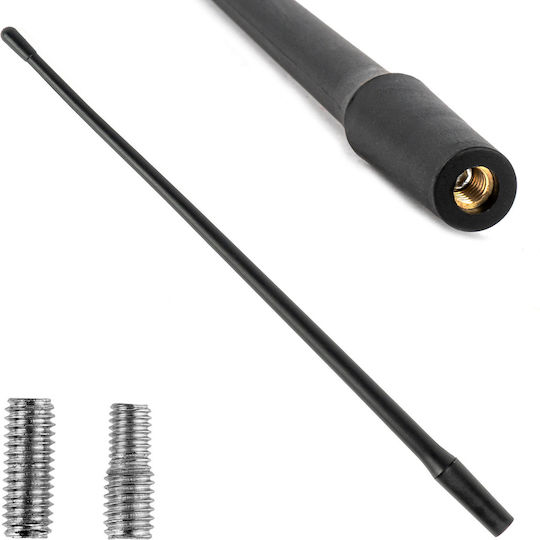AMiO Car Antenna Roof Threaded for Radio in Black Color