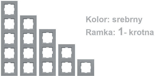 Vn-92-18-06-01 Novella Single Frame Silver Color