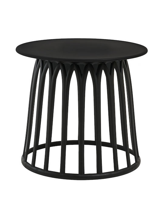 Lobby Auxiliary Outdoor Free Standing Polypropylene Table Black 50x50x51cm