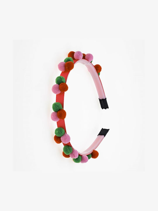 Children's Hairband Pom Pom Joy Every Little Princess - Red