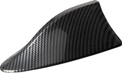 AMiO Car Antenna Roof Shark for Radio in Black Carbon Color