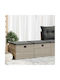 Σκαμπό Εξωτερικού Χώρου Rattan με Μαξιλάρι Ανοιχτό Γκρι, Γκρι 2τμχ 55x55x37cm