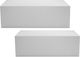 Wooden Display Stand Set/2 White Rectangular L:120x80x46 S:110x70x40cm 1/kib