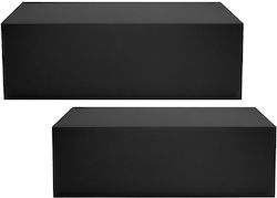 Set de Suporturi de Expunere din Lemn/2 Negre Rectangulare L:120x80x46 S:110x70x40cm 1/cutie Set de Suporturi de Expunere din Lemn/2 Negre Rectangulare L:120x80x46 S:110x70x40cm 1/cutie