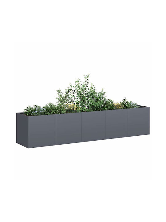 vidaXL Blumenkasten Metallisch Charcoal 200x40x...
