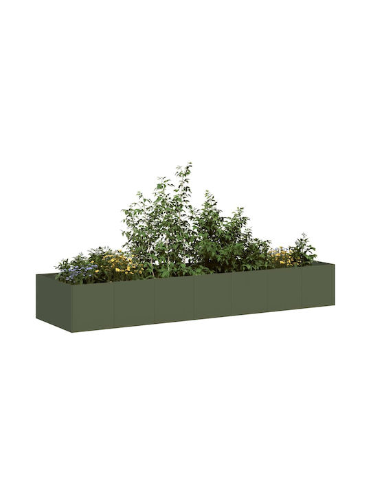 vidaXL Planter Box Metal Verde 280x80x40cm.