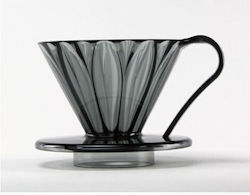 Dripper Tritan Cone-Shaped Flower Dripper Cup 1 Clear Black