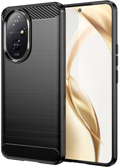 Mad Mask Brushed TPU Carbon Umschlag Rückseite Silikon Schwarz (Honor 200)