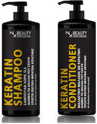 NX Beauty Professional Σετ Θεραπείας Μαλλιών με Κερατίνη για Ισιωτική 2τμχ NX Beauty Professional Σετ Θεραπείας Μαλλιών με Κερατίνη για Ισιωτική 2τμχ