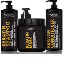 NX Beauty Professional Σετ Θεραπείας Μαλλιών με Κερατίνη για Ισιωτική 3τμχ NX Beauty Professional Σετ Θεραπείας Μαλλιών με Κερατίνη για Ισιωτική 3τμχ