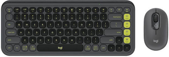 Logitech Pop Icon Combo Kabellos Bluetooth Nur Tastatur Englisch US Graphite/Green