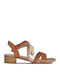 Leder Sandalen Tabac Braun