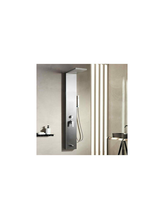 Tema 016-RRO-0024 Shower Column With Hydromassage 150cm Chrome Matt