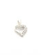 Herz Charm aus Weißgold 14K mit Zirkon