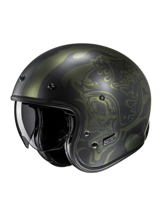 HJC V31 Flame MC4SF Cască Moto Jet ECE 22.06 11...