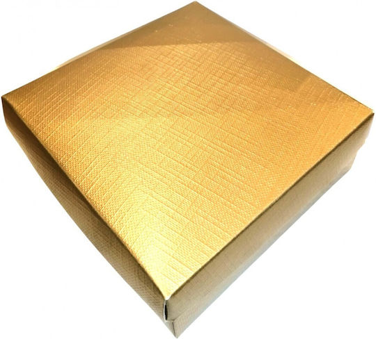 Paper Box for Gift Gold 9.5x4x9.5cm.