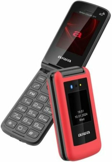 Aiwa FP-30 Dual SIM Κινητό με Μεγάλα Κουμπιά Κόκκινο