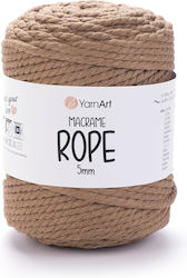 Yarnart Macrame Rope 5mm 788 Καφέ Πούρου
