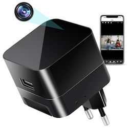 Φορτιστής Usb Spy Camera Iuni Ip90 Wi-fi Full Hd Νυχτερινή Όραση Αισθητήρας Κίνησης