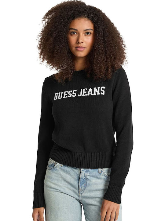 Women's Long Sleeve Cotton Sweater Jet Black