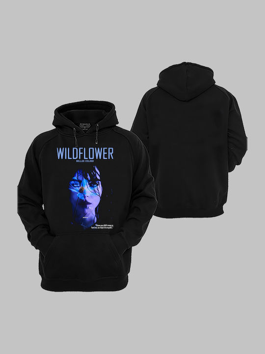 Hoodie with Pockets for Adults Black by Pegasus Billie Eilish Print