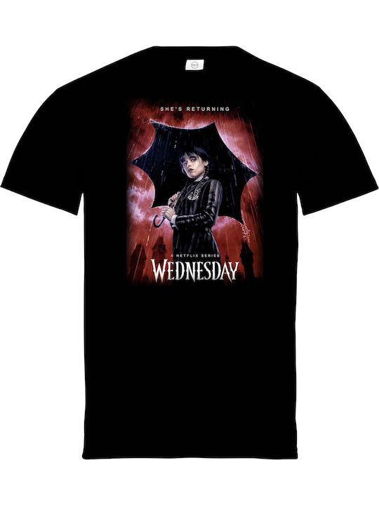 Παιδικό T-shirt Μαύρη Wednesday