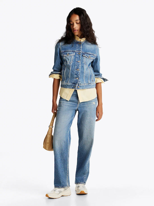 Layla High Waist Women's Jean Trousers in Slim Fit Medium Denim
