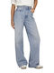 Hoch tailliert Damenjeans in Gerader Linie Blue, Light Blue