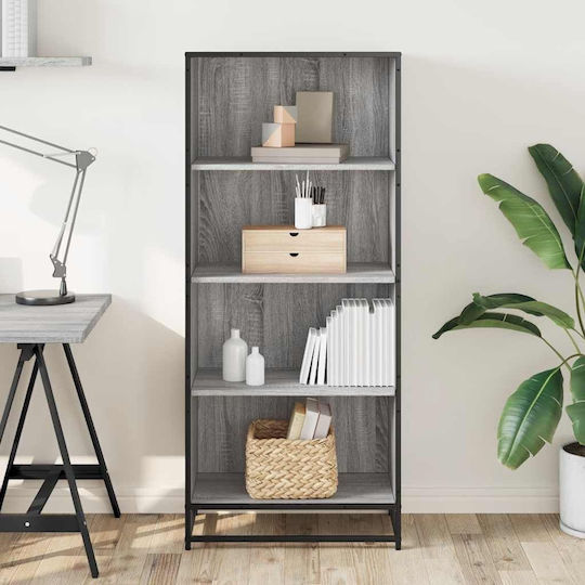 Bibliotecă Gri Sonoma 60x35x139 cm
