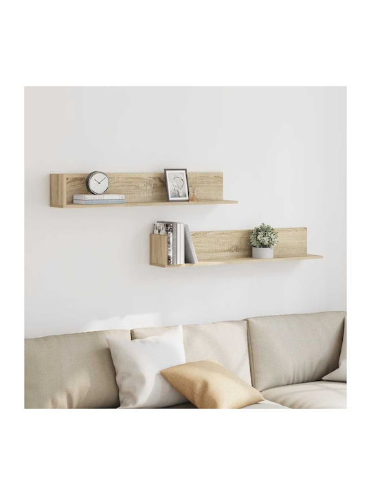 Wall Shelves Sonoma Oak (2 Pieces) 100x16.5x16....
