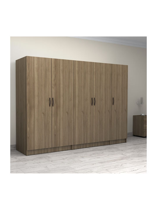 Fünf Türen Kleiderschrank Victoria Walnut 250x6...