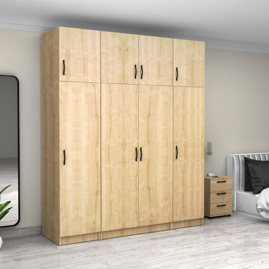 Vier Türen mit Dachboden Victoria 200x60x240cm Natural Beech Vier Türen mit Dachboden Victoria 200x60x240cm Natural Beech