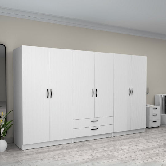 Six Door Victoria 300x60x181cm White