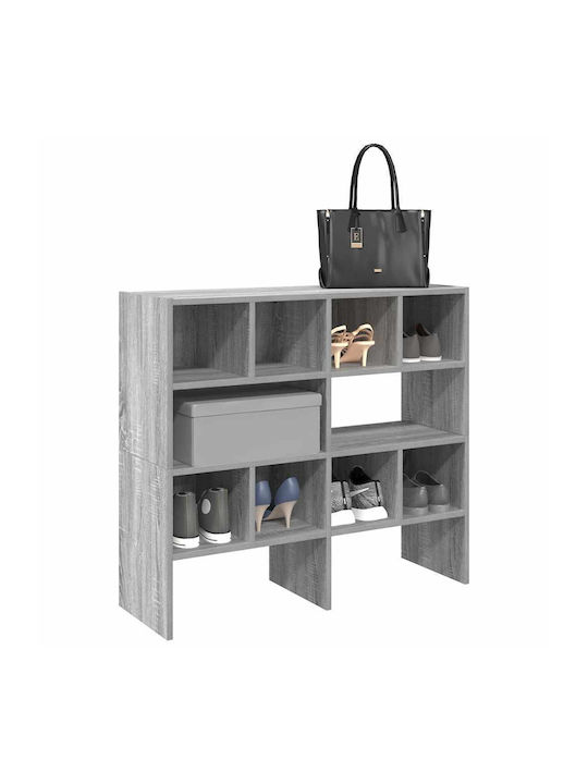 Wooden Shoe Organizer Gray 89.5x30x40cm