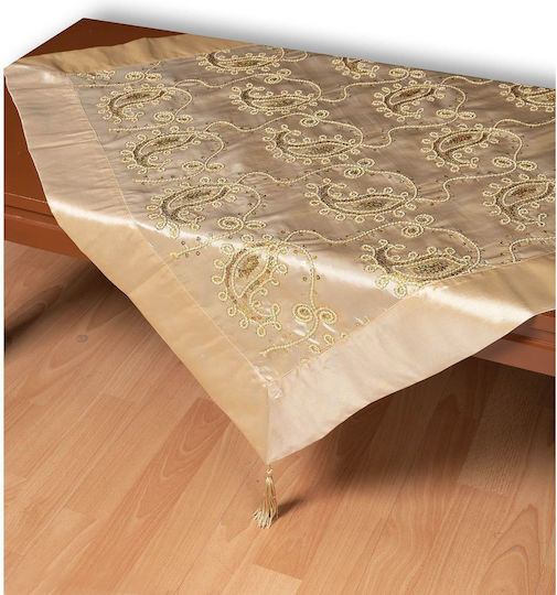 Silk Fashion Καρέ Τραπεζομάντηλο 1028 Χρυσό 85x85εκ.