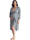 EasyMum Robe Schwangerschaft & Stillen Gray