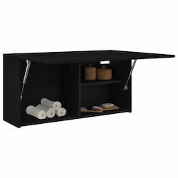 vidaXL Cabinet de baie L80xA25xÎ40cm Negru