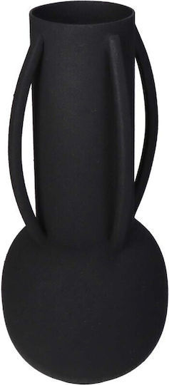 JK Home Decoration Decorative Glass Vase Black 11x11xH24cm