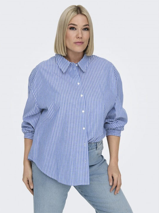 Only Women's Long Sleeve Shirt Light Blue