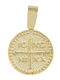 Ios Pendant Kids Talisman Double Sided Konstantinato made of Gold 9K ΜΕ2114