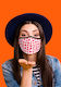 Shots Protective Mask Fabric Red 1pcs