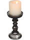 JK Home Decoration Candle Holder in Black Color 10x10x17cm 1pcs