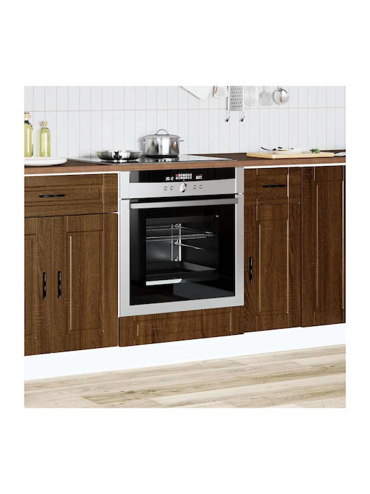Porto Lower Oven Cabinet Brown Oak 60x46x81.5pcs