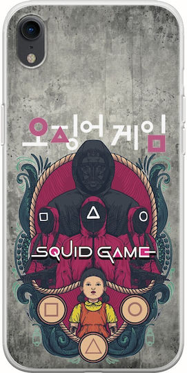 Squid Game iPhone XR Flexibles TPU Transparentes Silikon