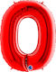 Zahlenballons Rot 66 cm 26"