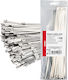 AMiO Plastic Cable Ties 300mmx4.6mm In Gray Colour 100 Pieces 04323