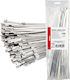 AMiO Kabelbinder Kunststoff 350mmx4,6mm in Grau Farbe (100Stück) (04324)