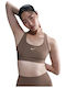 Dri-Fit Swoosh Women's Sports Bra without Padding Brown